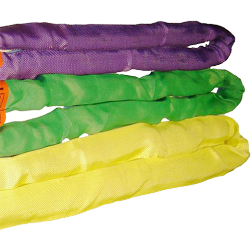 &eacute;lingue ronde en polyester pour &eacute;lingueur, Jaune, 1" la x 12' lo, 9000 lb Charge verticale Industrial Sales