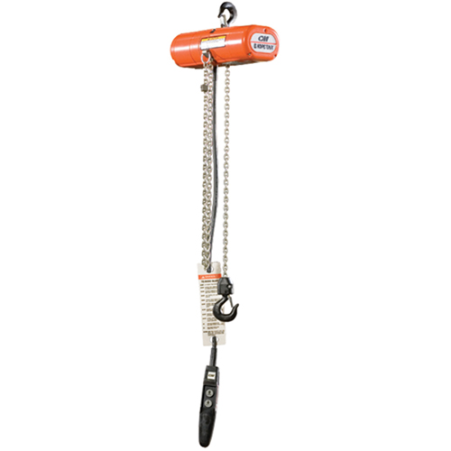 ShopStar Electric Hoists, 10' Lift, 250 lbs. (0.125 tons) Capacity, 16 FPM Industrial Sales
