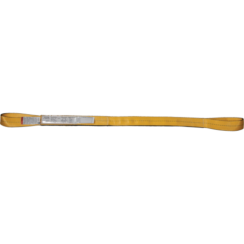 &eacute;lingues de levage en nylon, Pli Simple, Oeillet double, Type 3, 3" la x 3' lo, Limite de charge verticale 4700 lb Industrial Sales