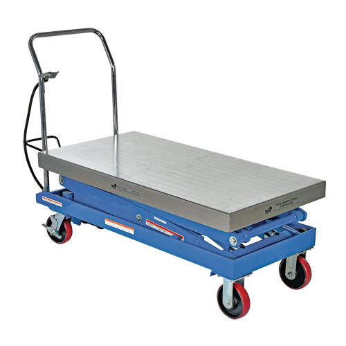 Pneumatic Hydraulic Scissor Lift Table, Steel, 47-1/4" L x 24" W, 1500 lbs. Cap. Industrial Sales