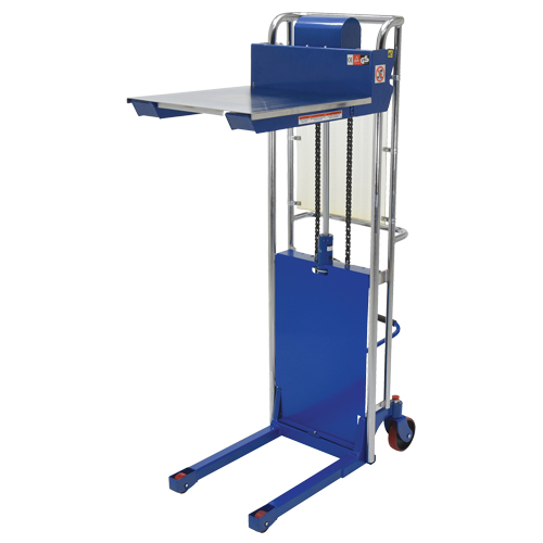 Gerbeur Hefti-Lift, M&eacute;canisme Pompe au pied, Capacit&eacute; de 880 lb, Levage max de 59" Industrial Sales