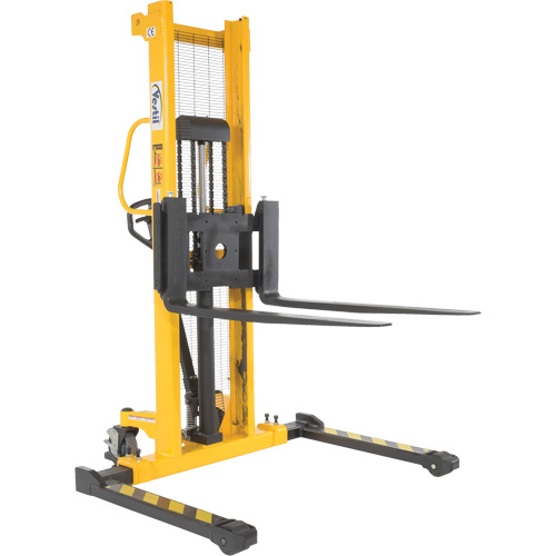 Manual Hydraulic Stacker, Hand Pump Operated, 2000 lbs. Capacity, 63" Max Lift Industrial Sales