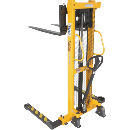 Manual Hydraulic Stacker, Hand Pump Operated, 2000 lbs. Capacity, 63" Max Lift Industrial Sales