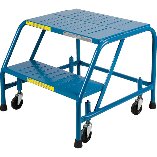 CSA-Certified Rolling Step Ladder, 2 Steps, 22" Step Width, 19" Platform Height, Steel Industrial Sales