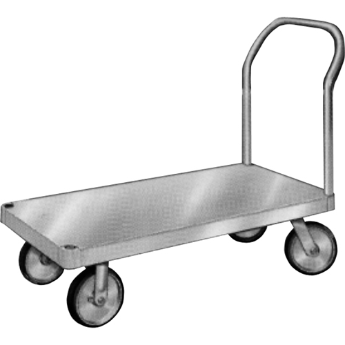 Aluminum Platform Truck, 24" W x 36" L, 2000 lbs. Cap., Rubber Wheels Industrial Sales