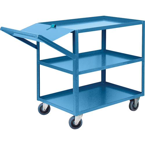 Order Picking Carts, 36" H x 24" W x 64" D, 3 Shelves, 1200 lbs. Capacity Industrial Sales