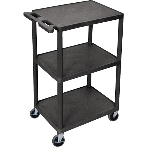 Chariot utilitaire, 3 tiers, 18" x 40" x 24", Capacit&eacute; 400 lb Industrial Sales