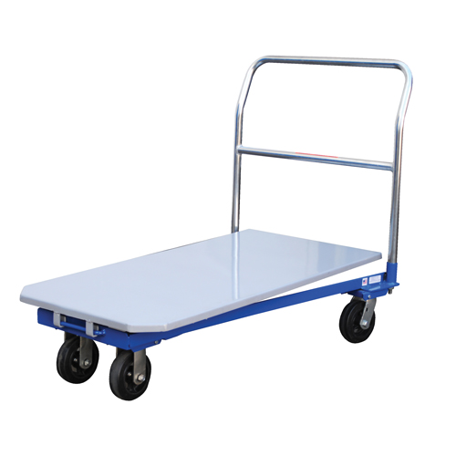 Chariot &agrave; plateforme, 48" lo x 24" la x Capacit&eacute; 1500 lb, Roues en Caoutchouc moul&eacute; Industrial Sales