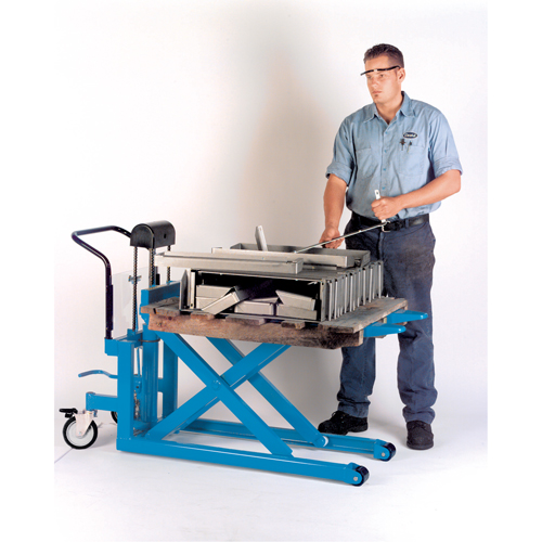 Hydraulic Skid Scissor Lift/Table, 42-1/2" L x 20-1/2" W, Steel, 1000 lbs. Capacity Industrial Sales