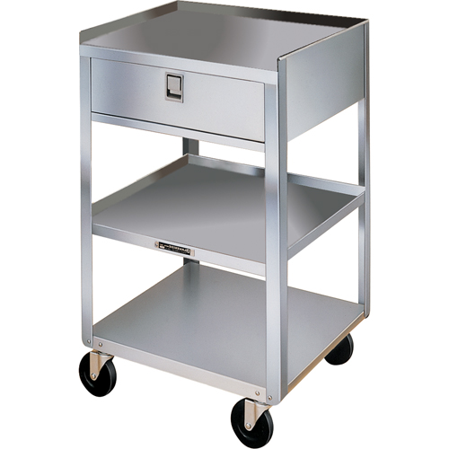 Stainless Steel Equipment Stands, 300 lbs. Capacity, Stainless Steel, 16-3/4" x W, 30-1/8" x H, 18-3/4" D, 1 Drawers Industrial Sales