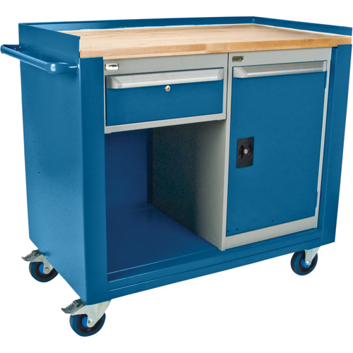 Industrial Duty Mobile Service Workbenches, Wood Surface Industrial Sales