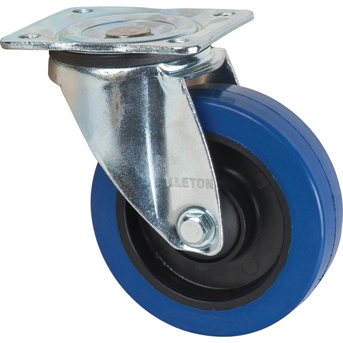 Blue Caster, Swivel, 5" (127 mm), Rubber, 400 lbs. (181 kg.) Industrial Sales
