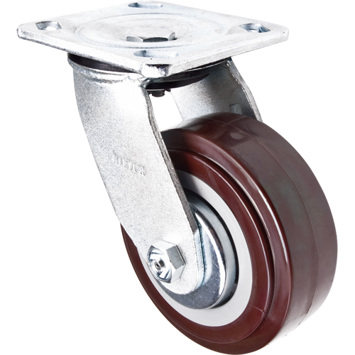 Roulette, Pivotant, 5" (127 mm), Polyur&eacute;thane, 650 lb (294 kg) Industrial Sales