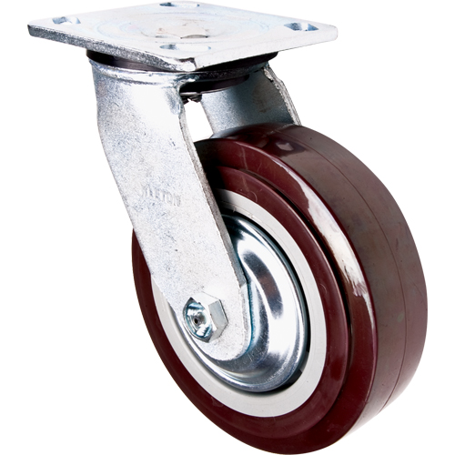 Roulette, Pivotant, 6" (152,4 mm), Polyur&eacute;thane, 850 lb (385 kg) Industrial Sales