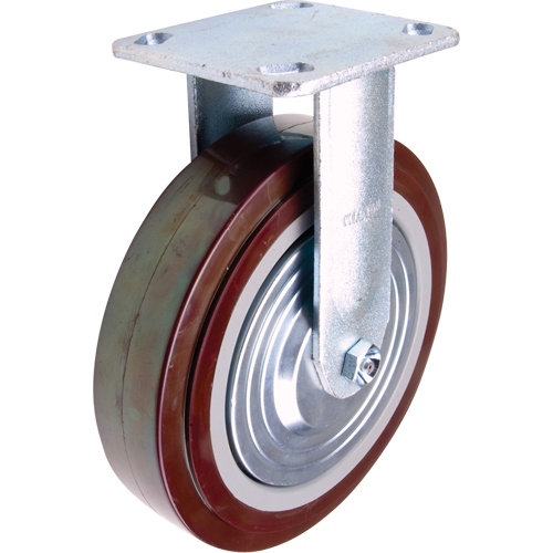 Caster, Rigid, 8" (203.2 mm), Polyurethane, 1000 lbs. (453.6 kg.) Industrial Sales
