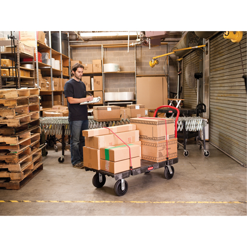 Heavy-Duty Platform Truck, 48" L x 24" W, 2500 lbs. Cap., Polyolefin Wheels Industrial Sales