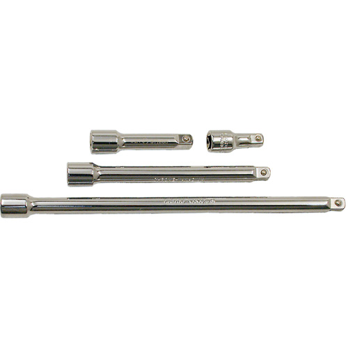 Jeu de barres de rallonges, Prise de 3/8", Fini Chrome, 4 M Industrial Sales