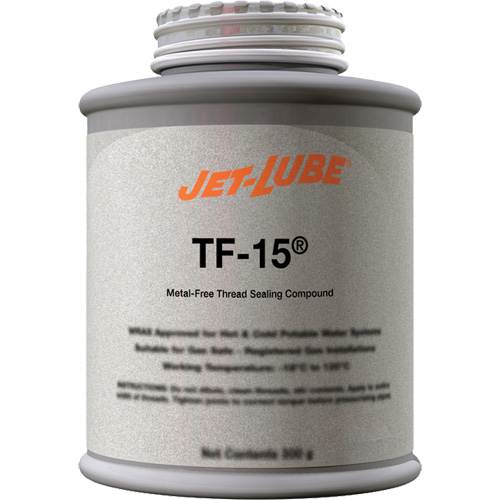 Compos&eacute; d'&eacute;tanch&eacute;it&eacute; sans m&eacute;tal pour raccord filet&eacute; TF-15, Canette &agrave; dessus brosse, 227 ml, -46° C - 315° C/50° F - 600° F Industrial Sales