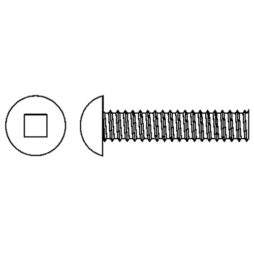 Vis m&eacute;caniques &agrave; t&ecirc;te ronde, #6-32 x 3" lo, Zingu&eacute; Industrial Sales