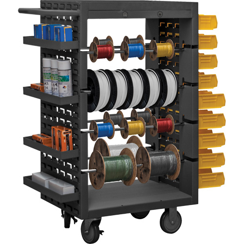 &eacute;tag&egrave;res mobiles &agrave; huit montants pour mat&eacute;riaux bobin&eacute;s, Acier, 8 Montants, 18-1/8" la x 46-1/16" h x 32-1/4" p, Capacit&eacute; de 1200 lb Industrial Sales
