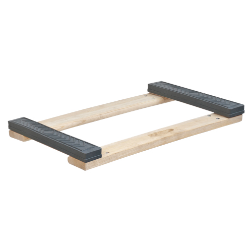 Rubber Ends Hardwood Dolly Frame, Wood Frame, 18" W x 24" D x 2.5" H, 900 lbs. Capacity Industrial Sales