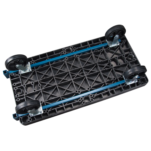 Plastic Platform Trucks, 48" L x 24" W, 2000 lbs. Cap., Mold-on Rubber Wheels Industrial Sales