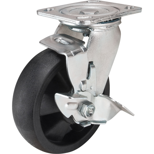 Hi-Temp Caster, Swivel with Brake, 6" (152.4 mm), Nylon, 880 lbs. (399 kg.) Industrial Sales
