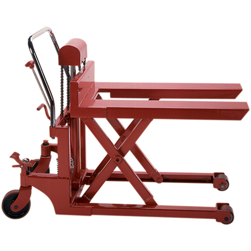 Scissor Pallet Lifter, 44" L x 27" W, Steel, 1100 lbs. Capacity Industrial Sales