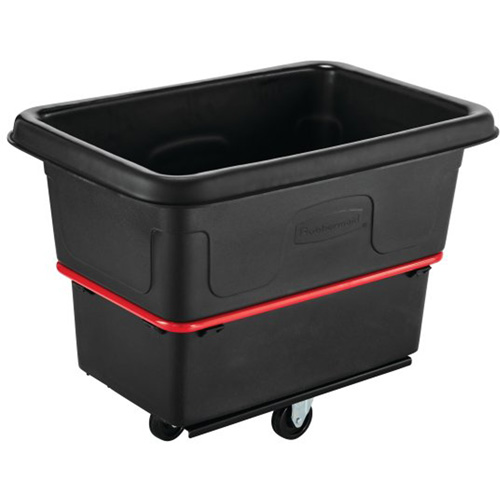 Heavy-Duty Utility Truck, Black Recycled Plastic, 26"/38-3/8" L x 26"/38-2/5" W x 28-1/4"/28-3-10" H, 8 cu. Ft. Volume, 700 lbs. Capacity Industrial Sales