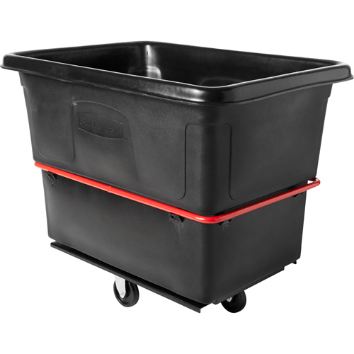 Heavy-Duty Utility Cube Truck, Black Recycled Plastic, 48-1/4" L x 34-1/8" W x 37-7/8" H, 20 cu. ft. Volume, 1200 lbs. Capacity Industrial Sales