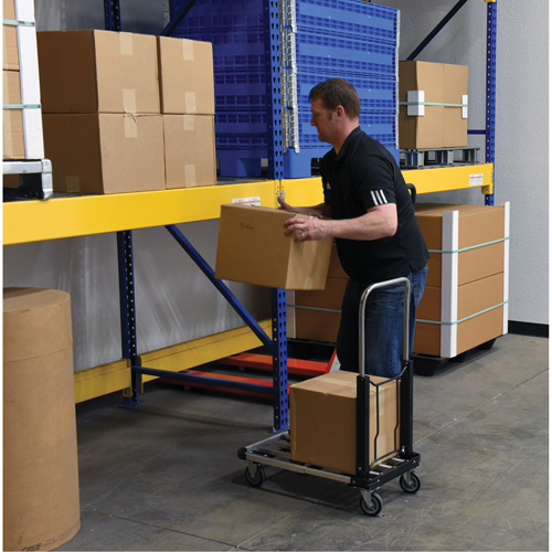 Fold-Up Platform Truck, Stainless Steel, 300 lbs., 28" L x 16" W, 33-1/2" High Industrial Sales