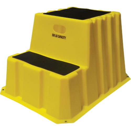 Escabeaux emboîtables industriels, 2 marches, 33" x 25-3/4" x Hauteur 24" Industrial Sales