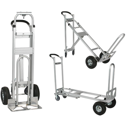 Three-Position Spartan III Convertible Hand Truck, Aluminum, 750 lbs. Capacity Industrial Sales
