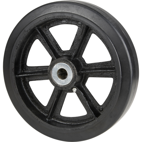 Mold-On Rubber Wheels, 8" (203.2 mm) Dia. x 2" (50.8 mm) W, 600 lbs. (272.155 kg.) Capacity Industrial Sales