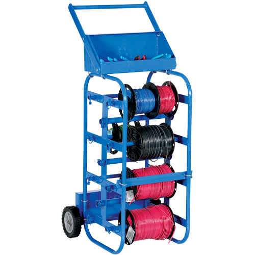 Chariot portatif pour mat&eacute;riaux bobin&eacute;s, Acier, 11 Montants, 19-1/2" la x 43-1/4" h x 17-1/2" p, Capacit&eacute; de 150 lb Industrial Sales