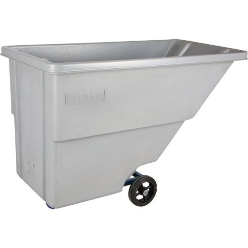 Chariot basculeur en acier, Poly&eacute;thyl&egrave;ne, 0,625 vg³, Capacit&eacute; de charge de 500 lb Industrial Sales