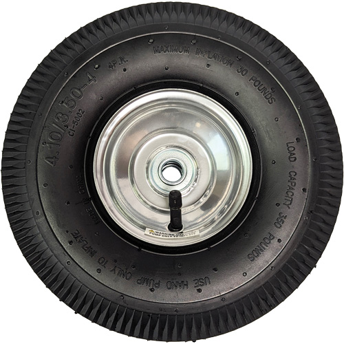 Roue pneumatique de rechange pour diable, 10" (254 mm), Capacit&eacute; de 350 lb Industrial Sales
