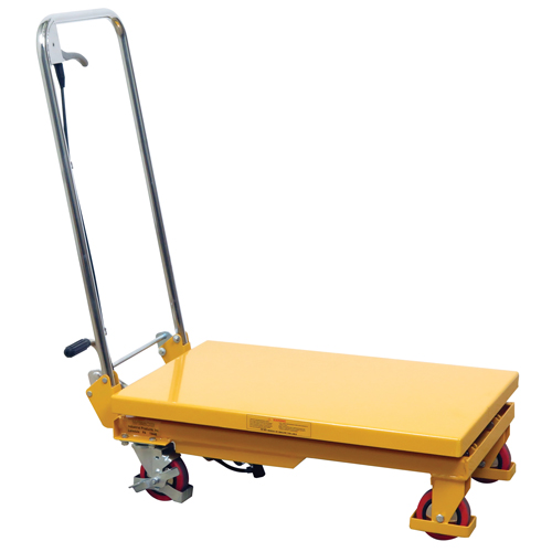 Hydraulic Scissor Lift Table, 17.75" L x 27.5" W/27-1/2" L x 17-3/4" W, Steel, 330 lbs. Capacity Industrial Sales