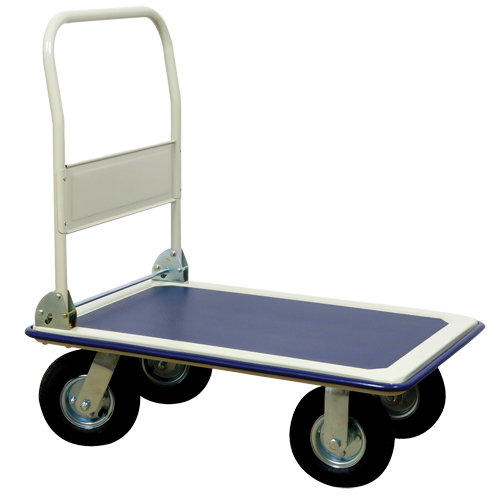 Folding Handle Platform Truck, Steel, 660 lbs., 35" L x 23" W, 43.5" High Industrial Sales