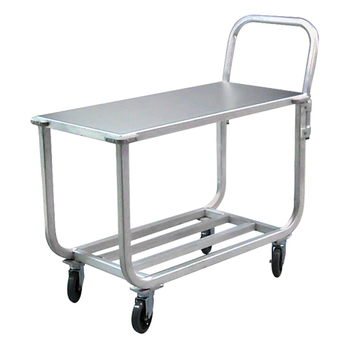 Chariot en aluminium &agrave; plateforme tubulaire, 700 lb Capacit&eacute;, Aluminium, 19" la x 42" ha x 46" p, Bordure vers le bas Industrial Sales