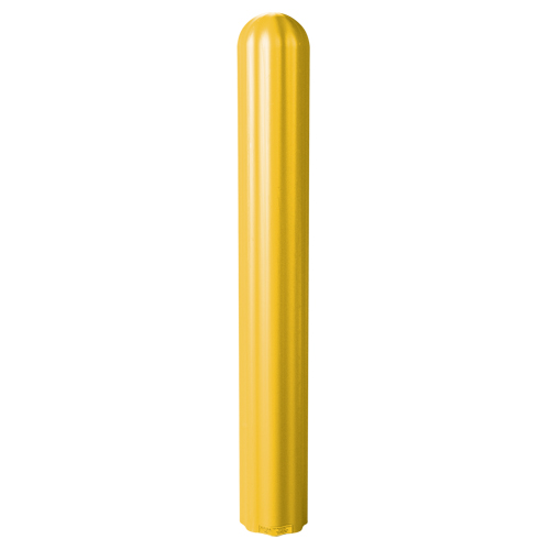 Ribbed Bollard Cover, 8" Dia. x 56" L, Yellow Industrial Sales