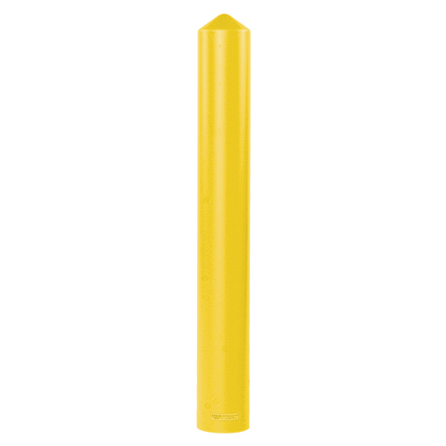 Smooth Bollard Cover, 6" Dia. x 56" L, Yellow Industrial Sales
