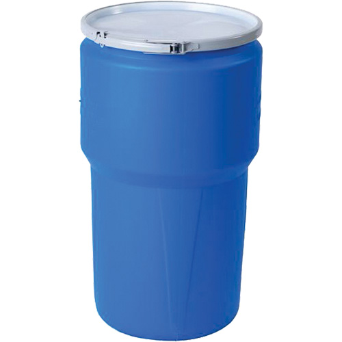 Nestable Polyethylene Drum, 14 US gal (11.7 imp. gal.), Open Top, Blue Industrial Sales