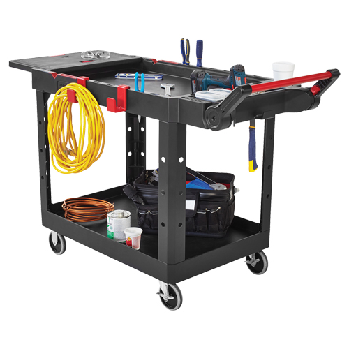 Heavy-Duty Adaptable Utility Cart, 2 Tiers, 17-3/4" x 36" x 46-1/5", 500 lbs. Capacity Industrial Sales