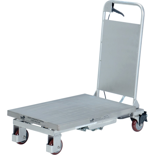 Table &eacute;l&eacute;vatrice hydraulique manuelle &agrave; ciseaux, 27-1/2" lo x 17-5/8" la, Partiellement en acier inoxydable, Capacit&eacute; 400 lb Industrial Sales