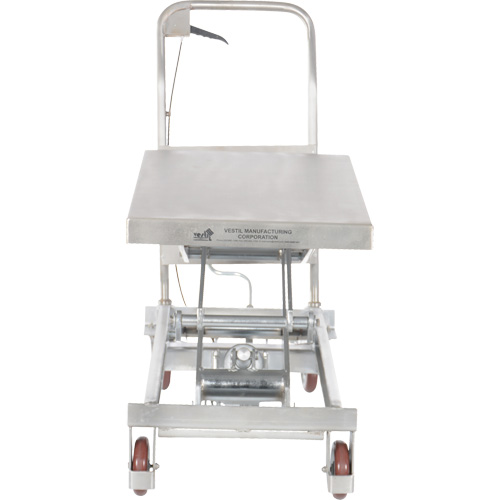 Manual Hydraulic Scissor Lift Table, 35-1/2" L x 20" W, Partial Stainless Steel, 800 lbs. Capacity Industrial Sales