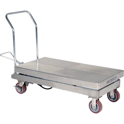 Manual Hydraulic Scissor Lift Table, 47" L x 24" W, Partial Stainless Steel, 2000 lbs. Capacity Industrial Sales