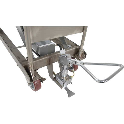 Manual Hydraulic Scissor Lift Table, 47" L x 24" W, Partial Stainless Steel, 2000 lbs. Capacity Industrial Sales
