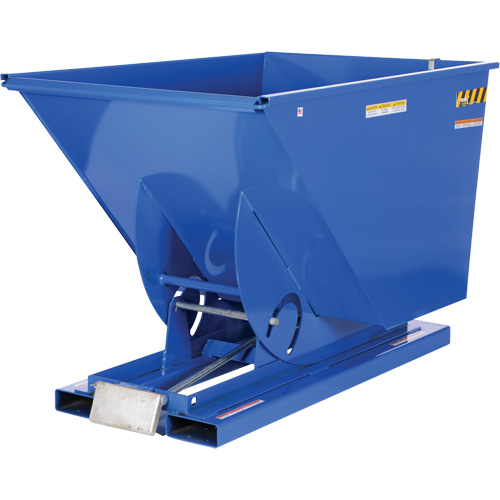 Conteneur autobasculeur, Acier, 1-1/2 vg³, Bleu Industrial Sales