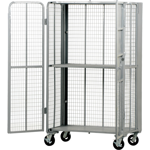 FST Series Folding Security Truck, 1 Tiers, 27" L x 45" W x 77" H, 2000 lbs. Cap. Industrial Sales